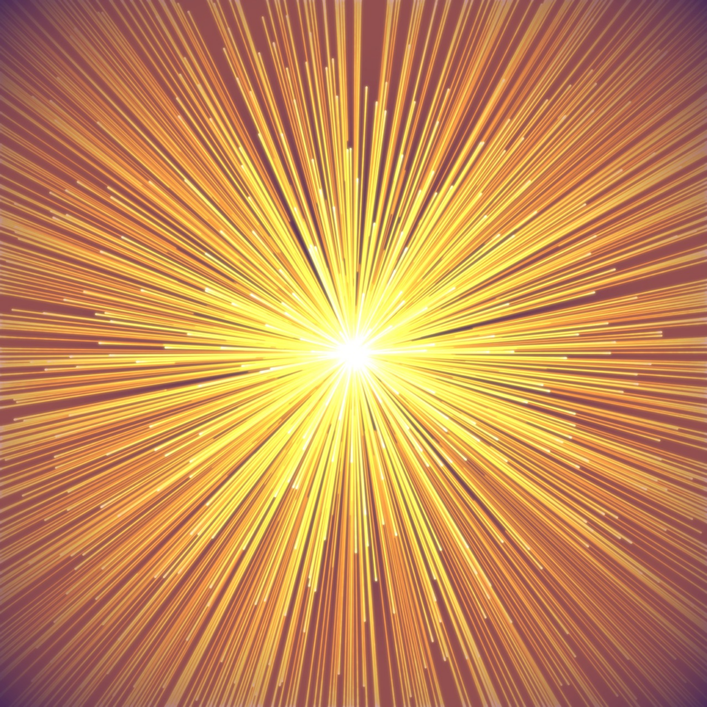a supernova, an explosion of light and energy