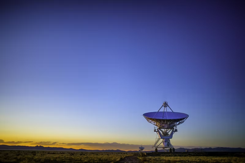 a large satellite dish pointed straight upwards