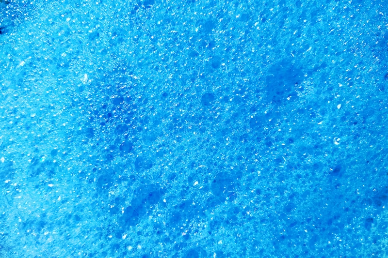 close-up of many tiny soap bubbles