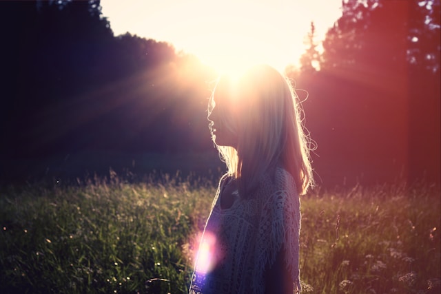 woman working towards good mental health 