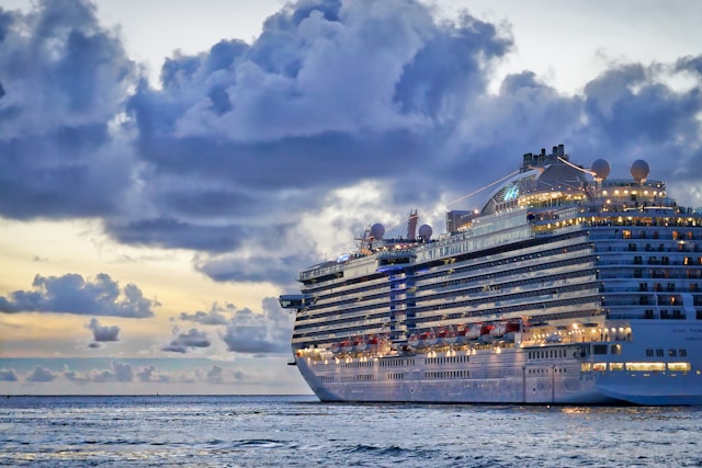 ship sailing with clouds 