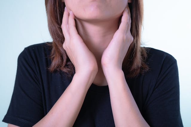 looking for lump on neck