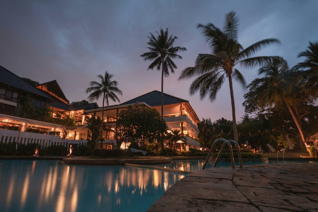 swimming pool in a hotel