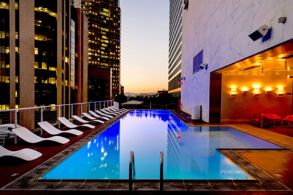 swimming pool in a hotel