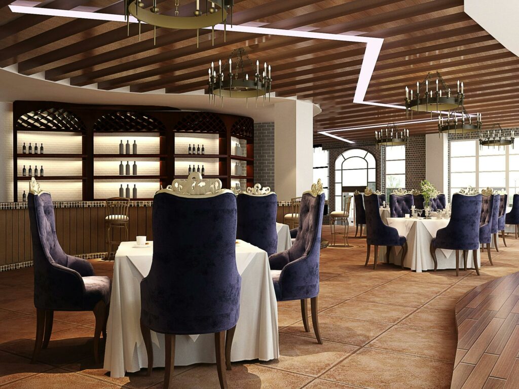dining area in a hotel