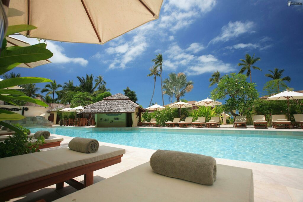 swimming pool in a hotel