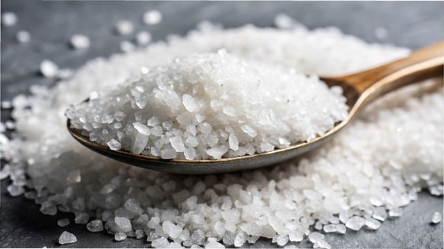 salt in a spoon