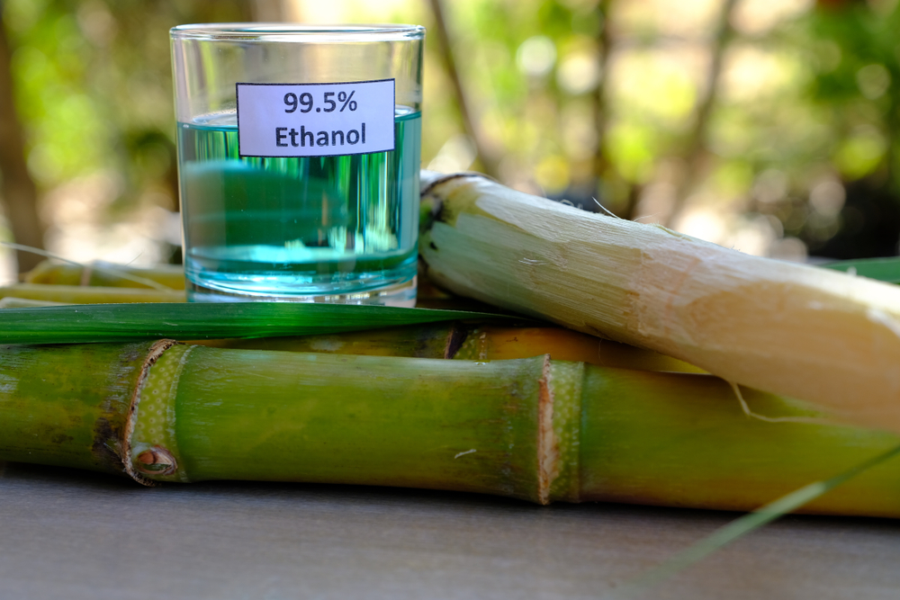 Ethanol is produced from sugarcane
