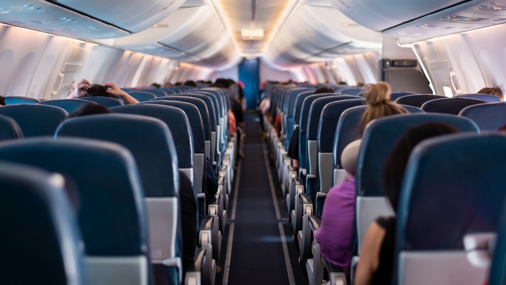 aisle on an airplane