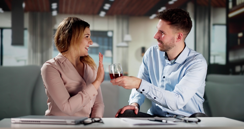 Stop Drinking Alcohol. Refuse Glass Of Whisky. Say No