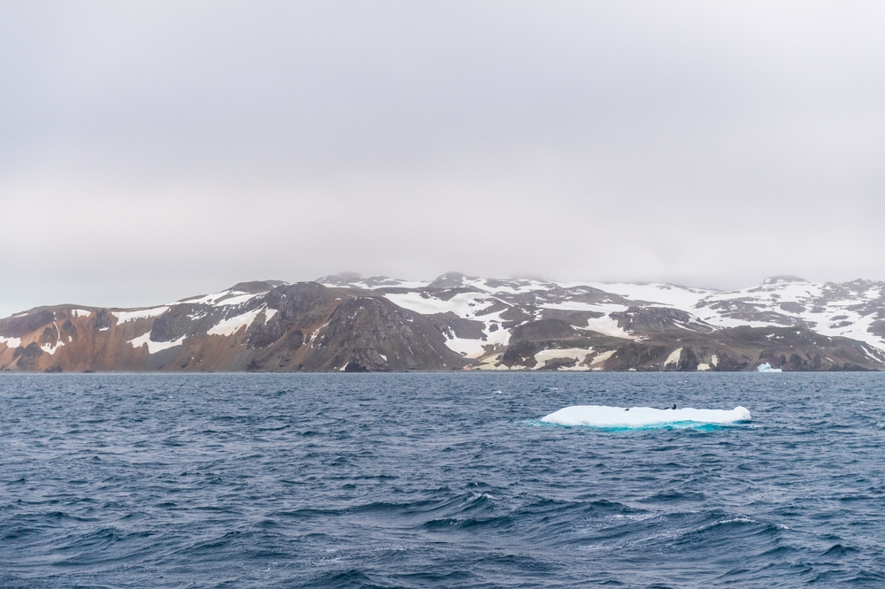Impression of the rugged coast of King George island in the Antactic
