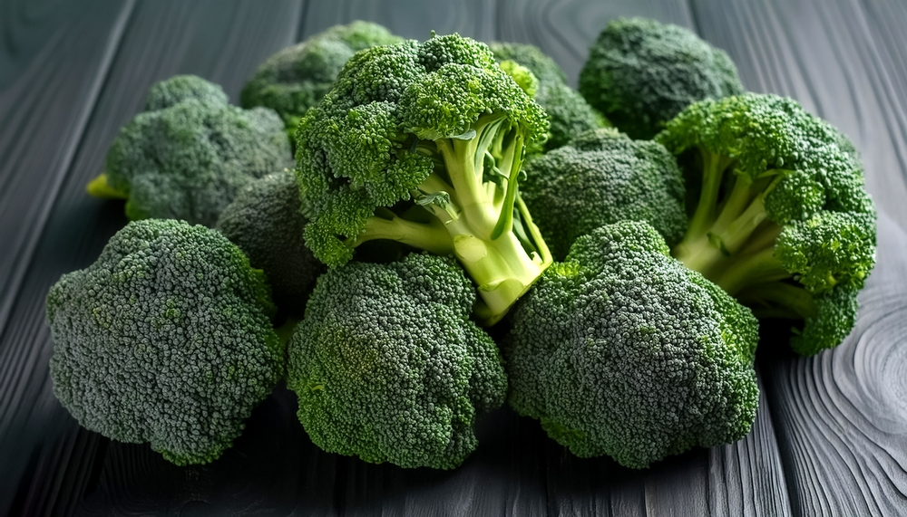 Pile Lots of broccoli. Broccoli Background Concept. Vegetables over broccoli. from the top view