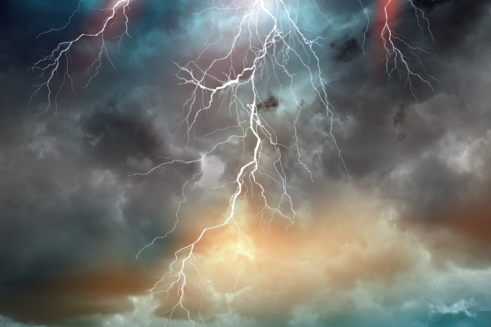 Lightning, thunder cloud dark cloudy sky