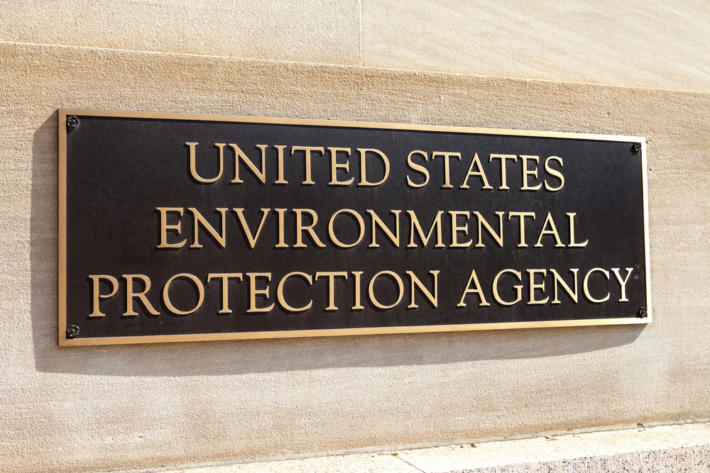WASHINGTON, DC - MAY 4: Plaque outside the United States Environmental Protection Agency (EPA) in downtown Washington, DC on May 4, 2015.