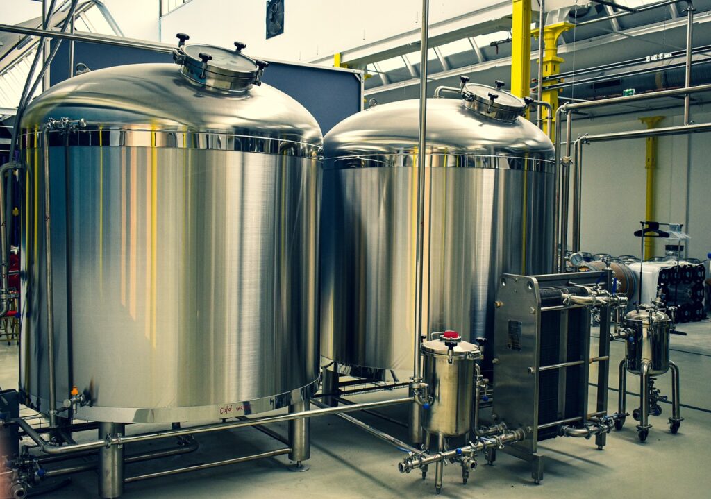 Brewery tubs.