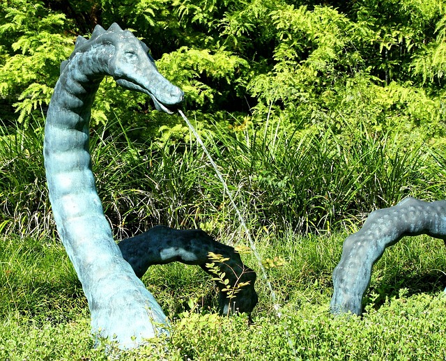 Japanese sea serpent fountain