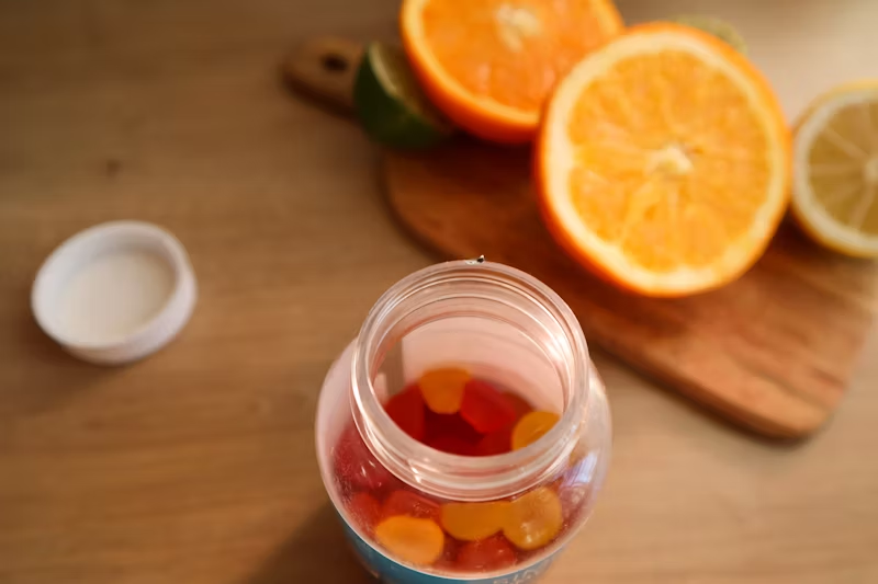 a jar of gummies