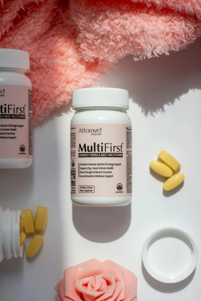 a bottle of multivitamins 