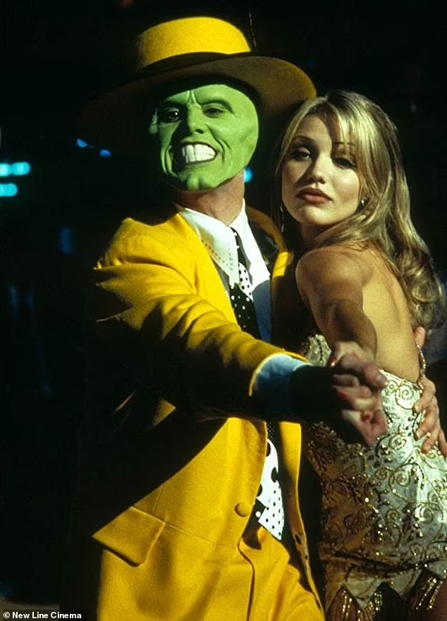 Pictured: Jim Carrey and Cameron Diaz in the 1994 comedy action film The Mask. Reddit users said the film was the first thing that jumped to mind when they saw the image of the ancient mask
