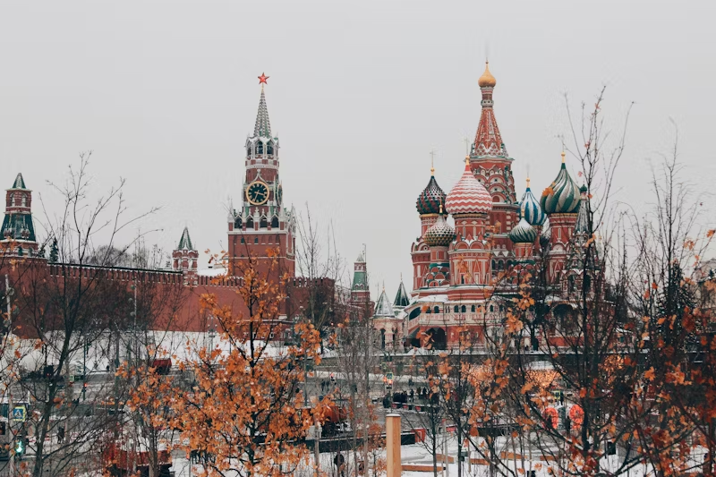 The Kremlin covered in snow