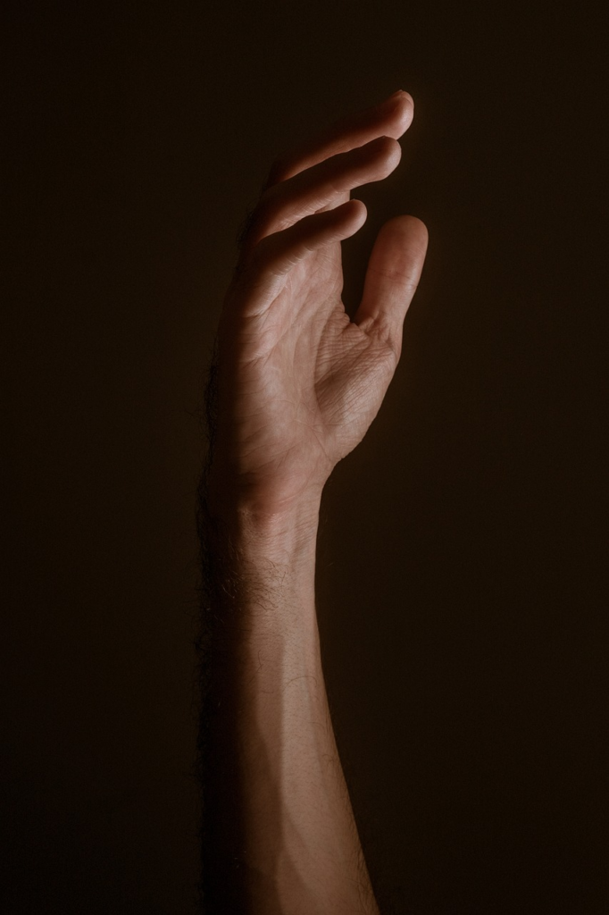 a hand reaching out