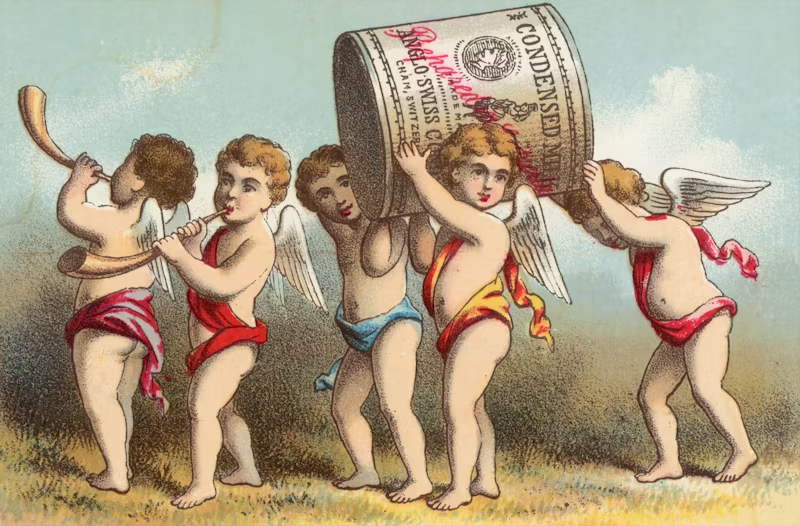 old marketing ad for condensed milk