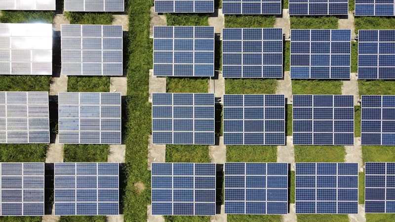 solar panels from above