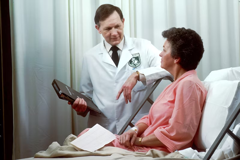 doctor and patient talking