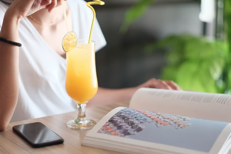 tall glass of juice