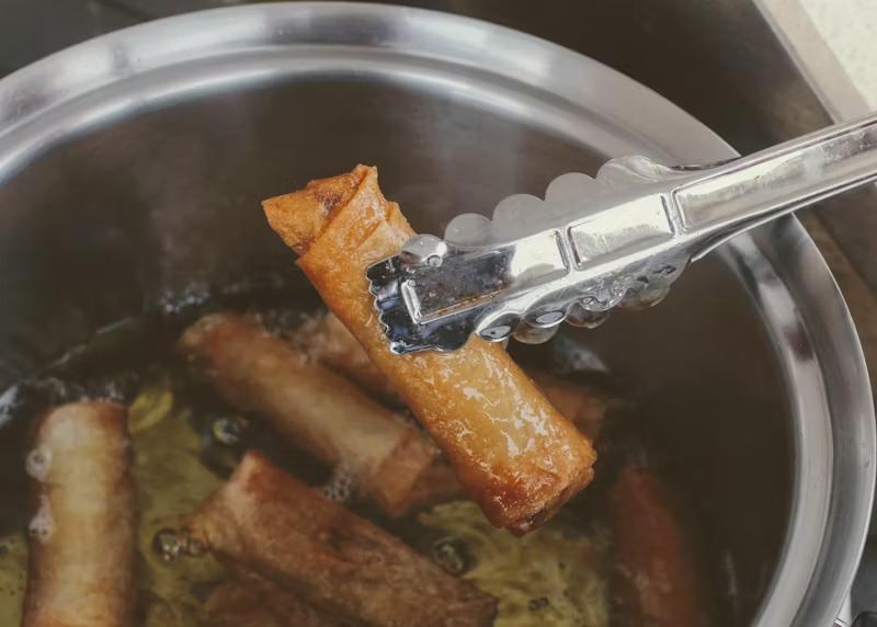 a deep fried spring roll