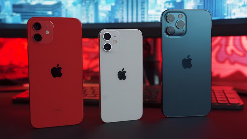red, white, and blue iPhone
