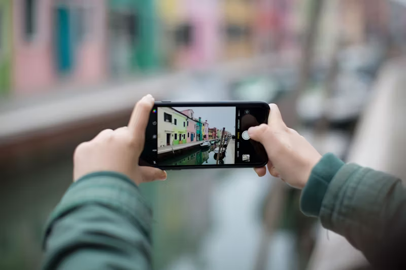 iPhone in landscape