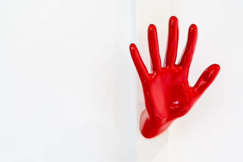 red hand reaching out