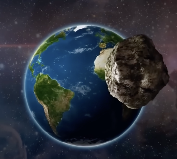 NASA video of asteroid approaching earth