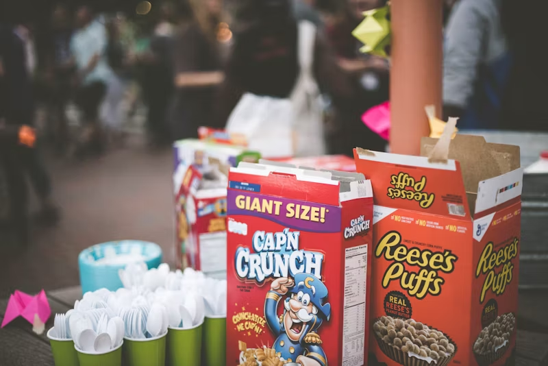 assorted large boxes of cereal