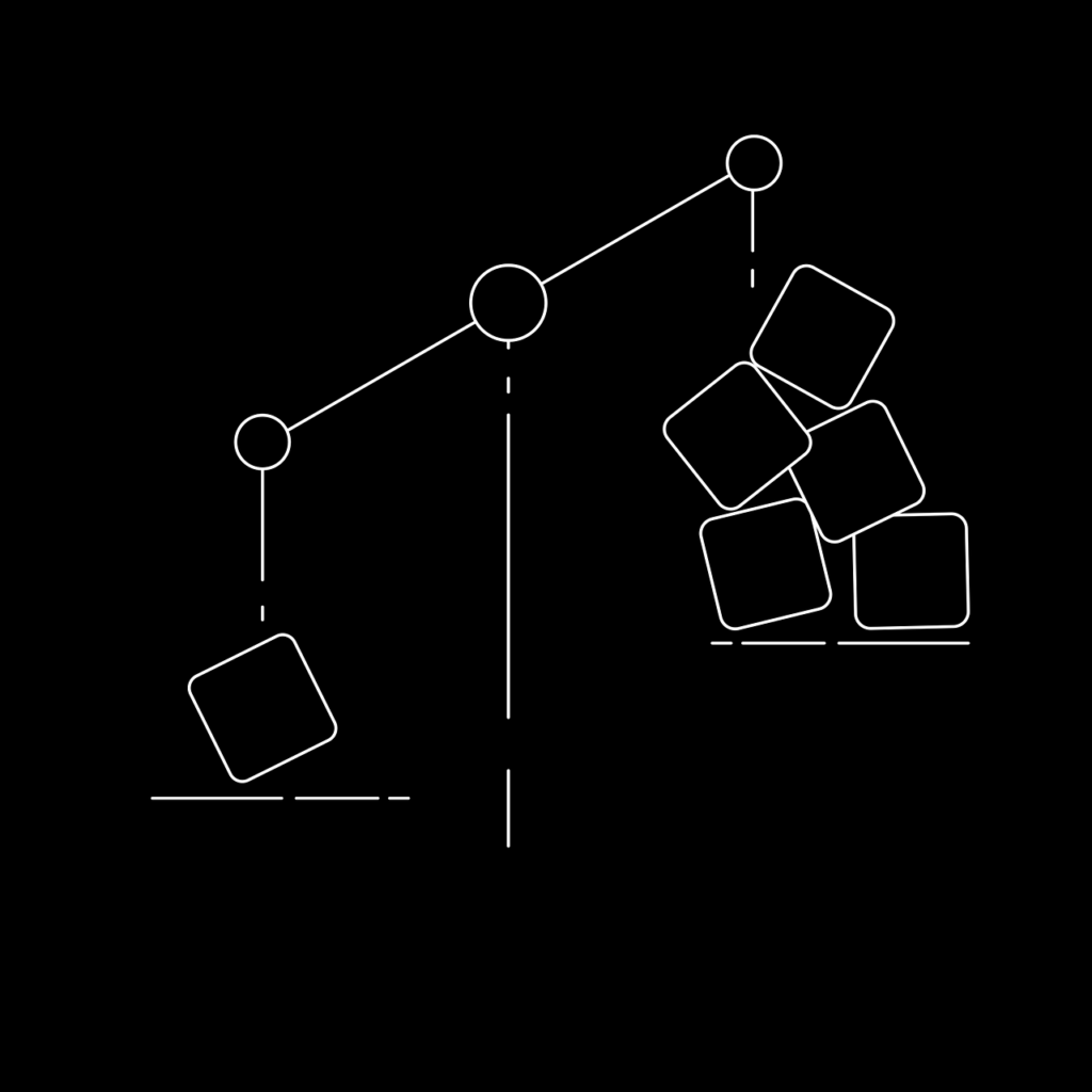 an unbalanced scale