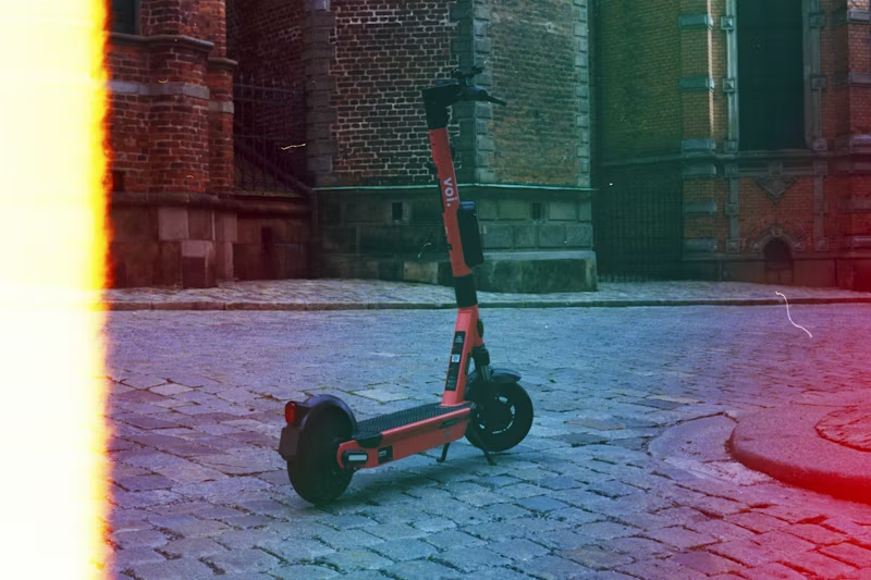 red electric scooter