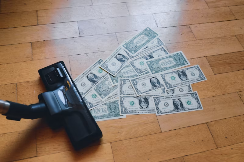 vacuuming up money