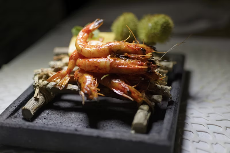prepared shrimp dish