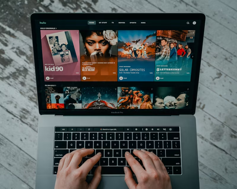 movies on a laptop