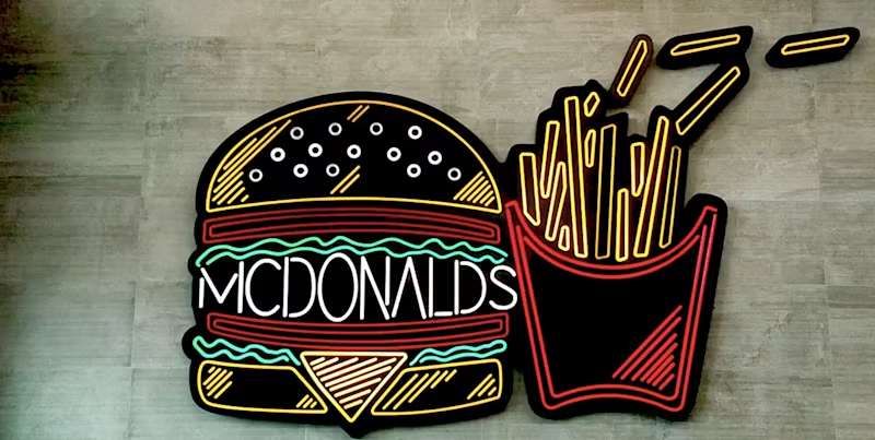 Neon McDonalds sign