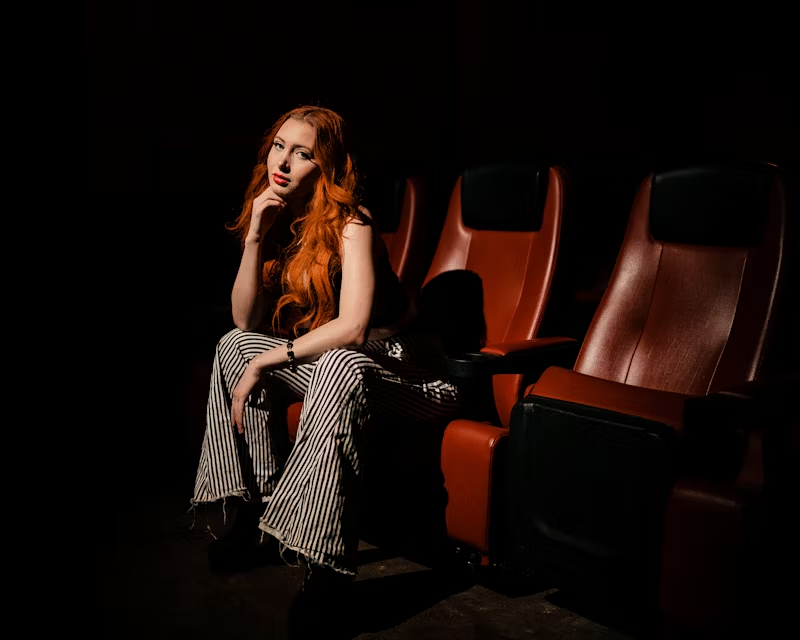 redhead at the cinema