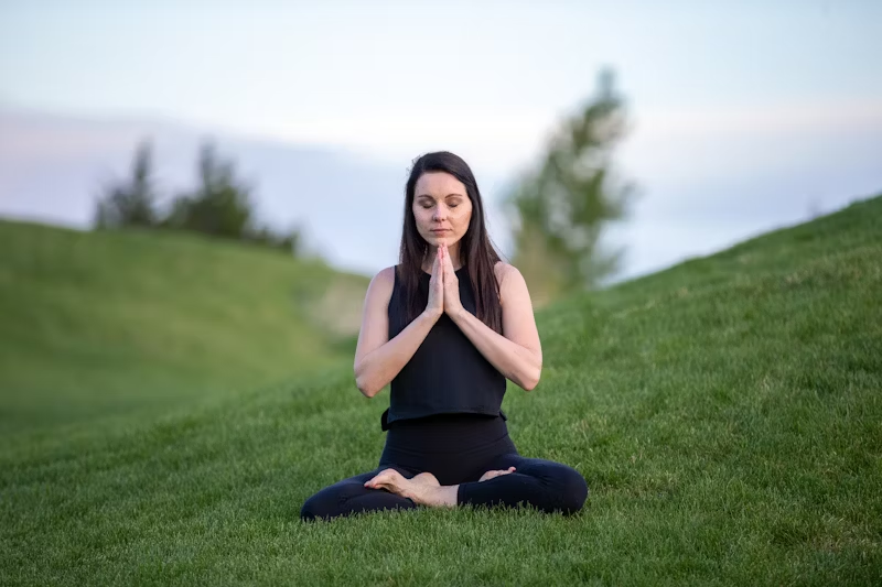 woman meditating