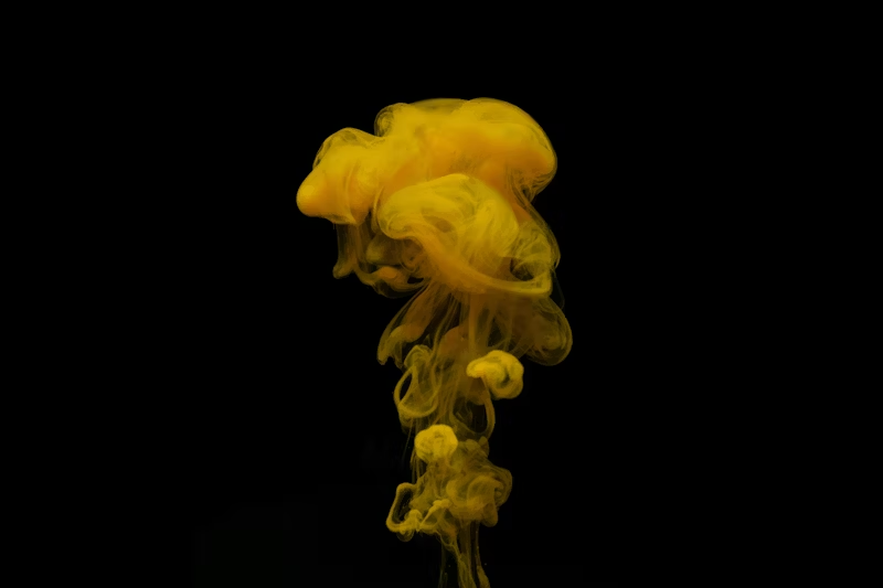 food colouring in water