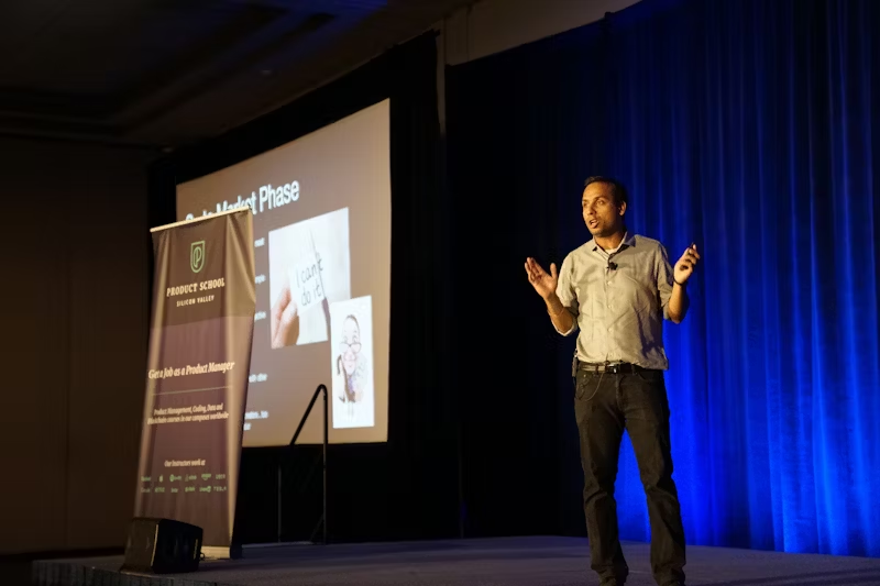 a person speaking at an event