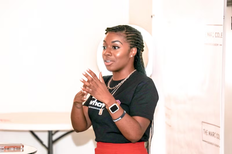 a person speaking and using gestures