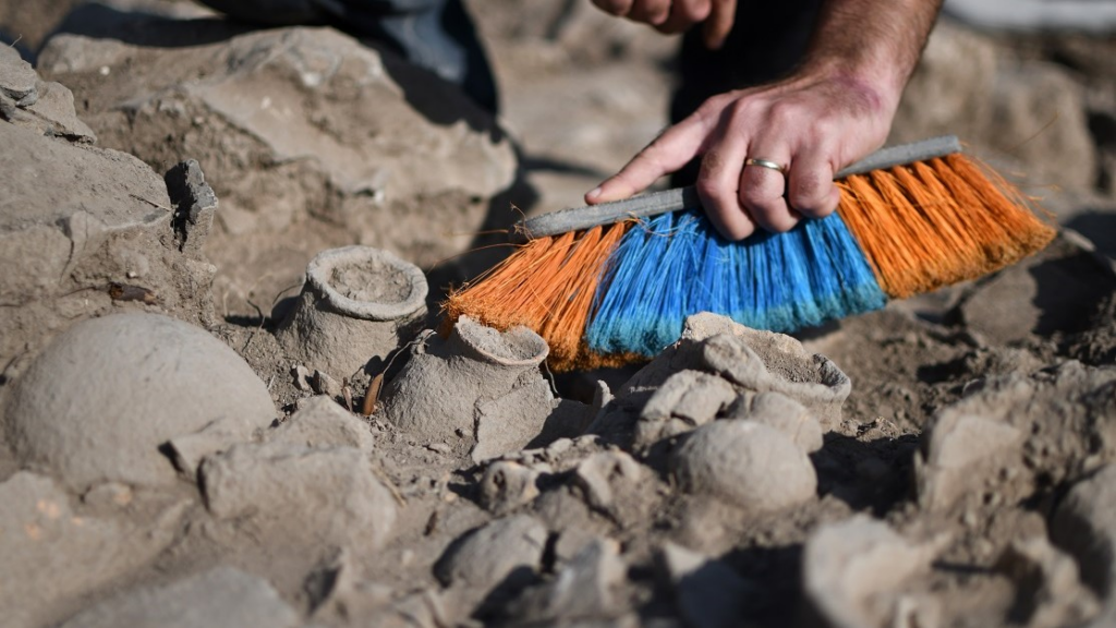 In the photo: the ancient finds that are 5,000 years old this year. Photo by Yuli Schwartz
