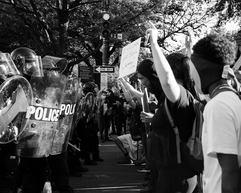 protesting in the streets