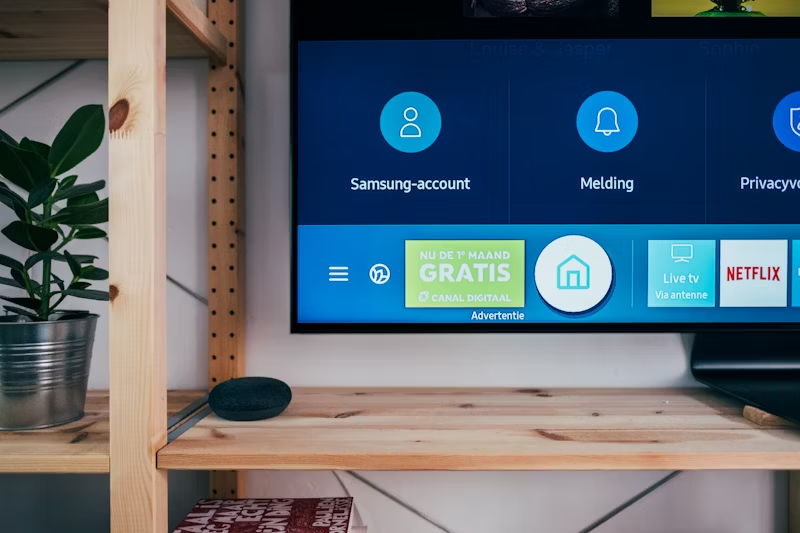 a smart TV turned on