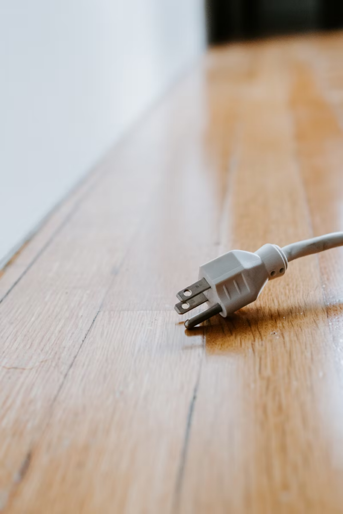 a plug on the ground